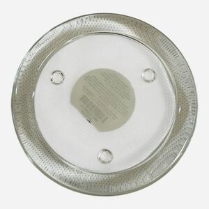 Pier One Clear Bubble Round Glass Candle Base Holder Set of 2 NWT